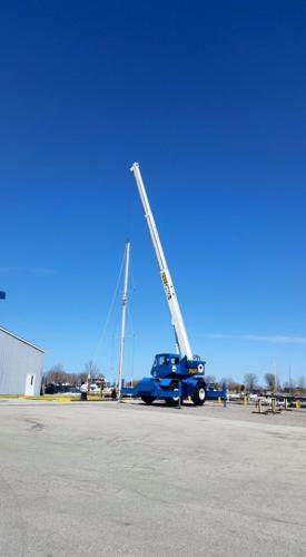 Setting up a sailboat